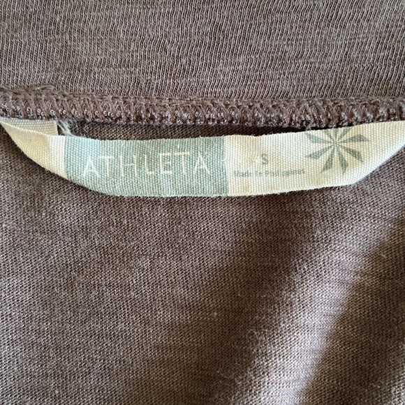 Athleta Brown Deep V Neck Athleisure Activewear Athletic Dress 3060 - Picture 4 of 6